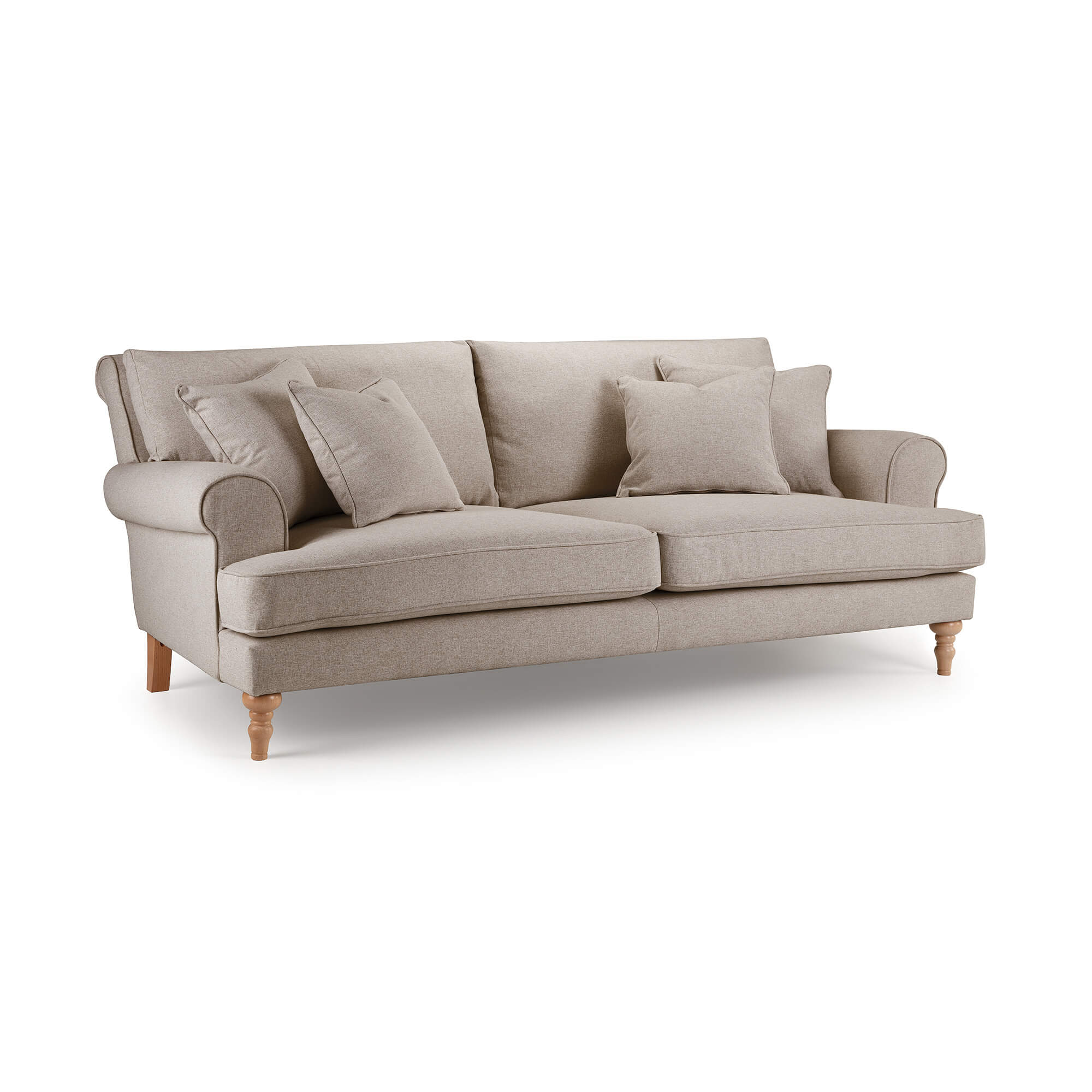 Sany Beige 4 Seater Sofa