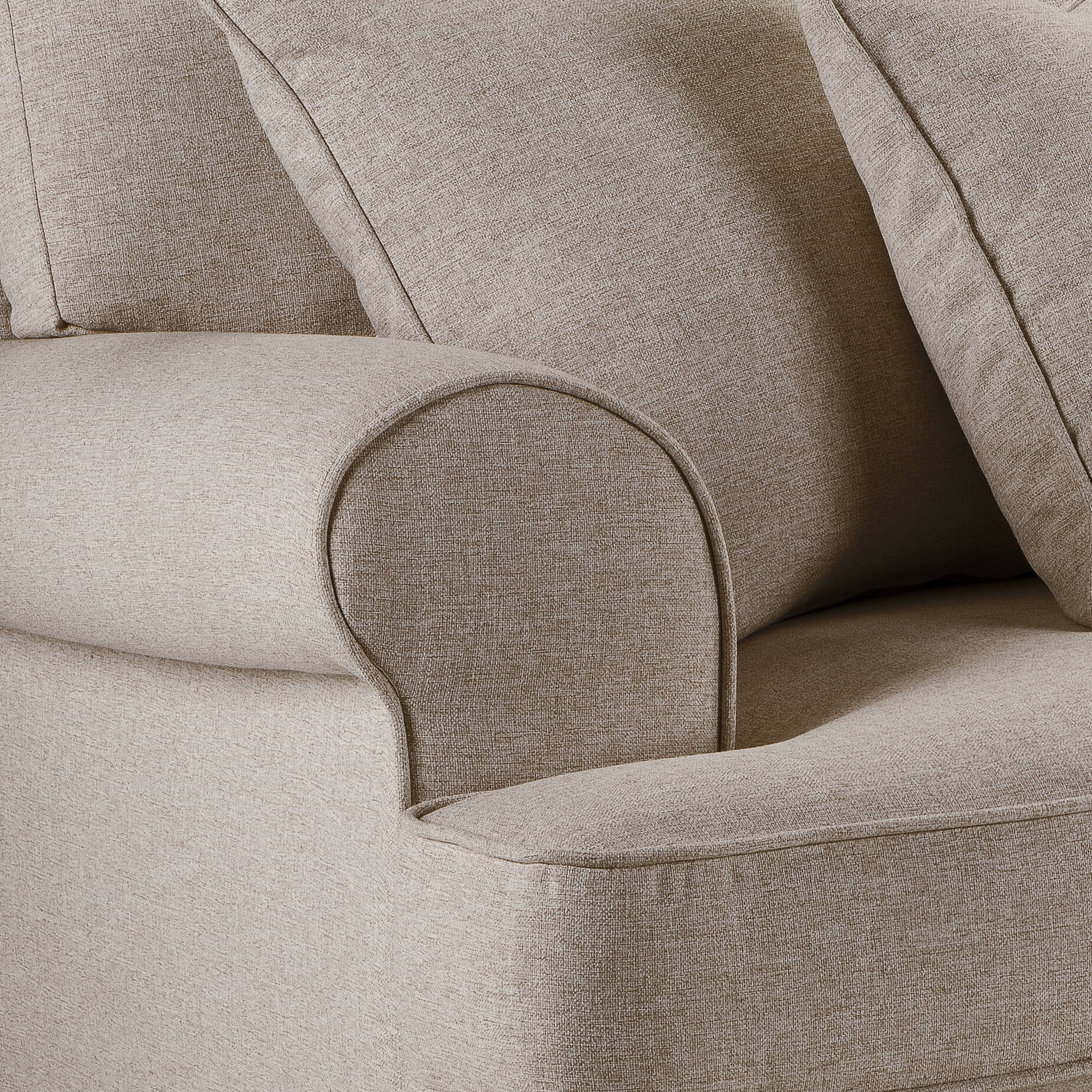 Sany Beige 4 Seater Sofa