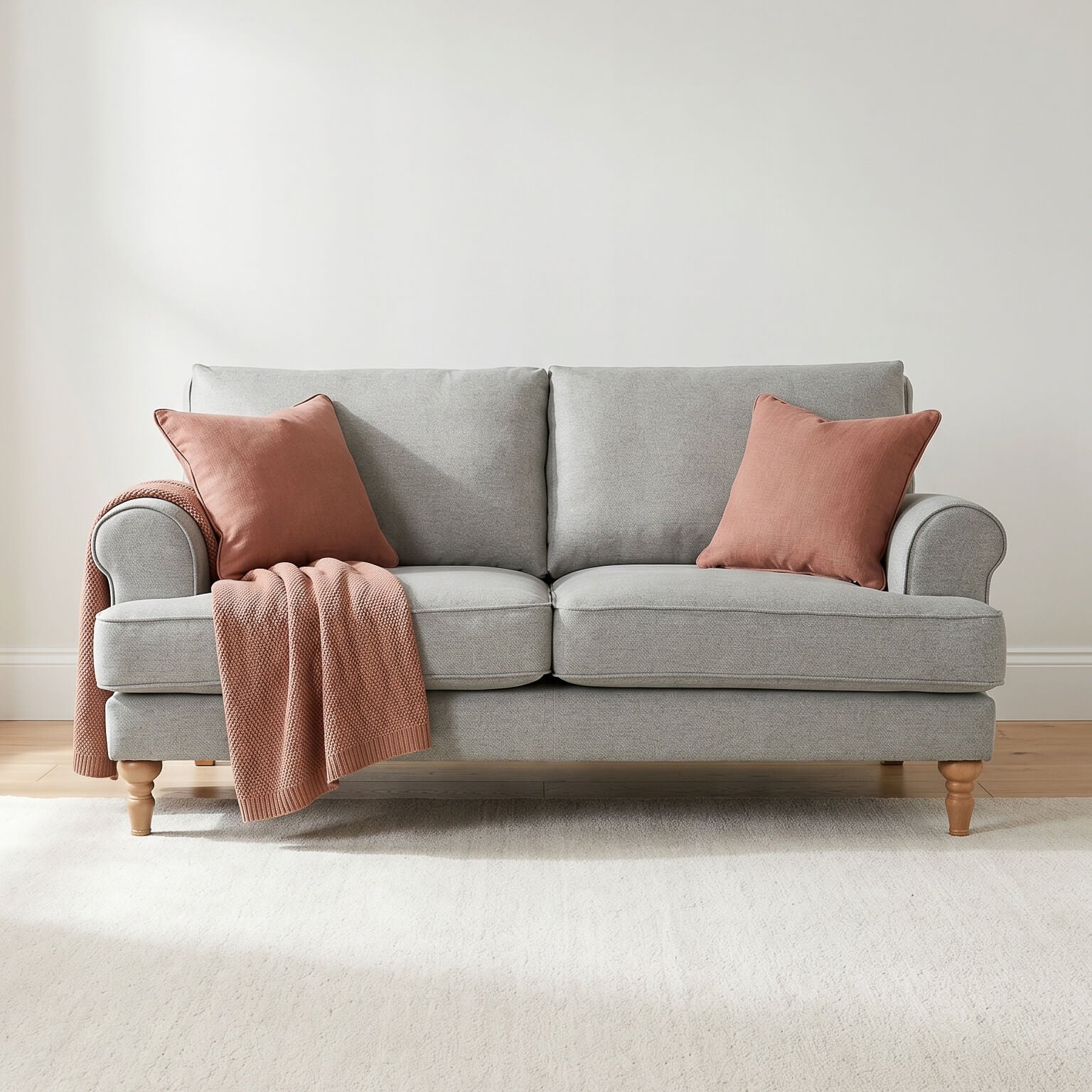 Sany Beige 2 Seater Sofa