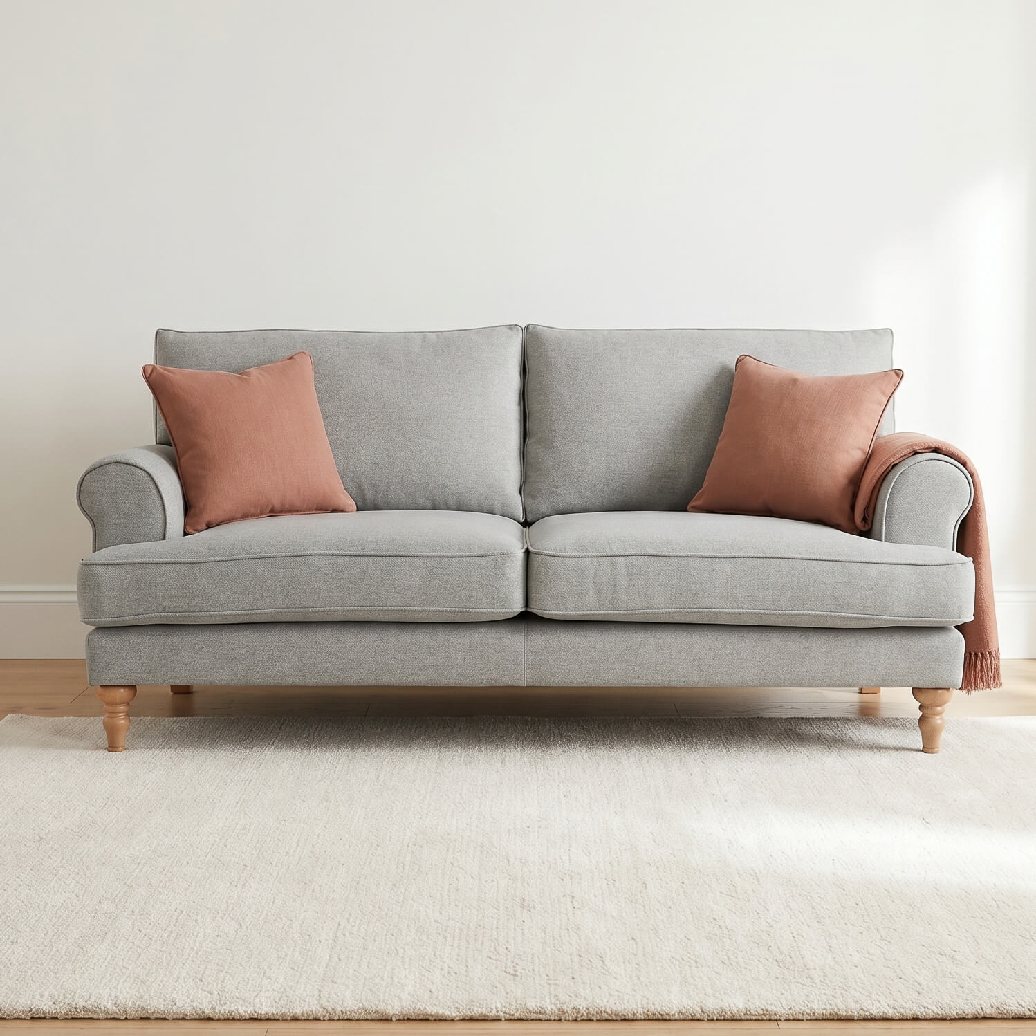 Sany Beige 3 Seater Sofa