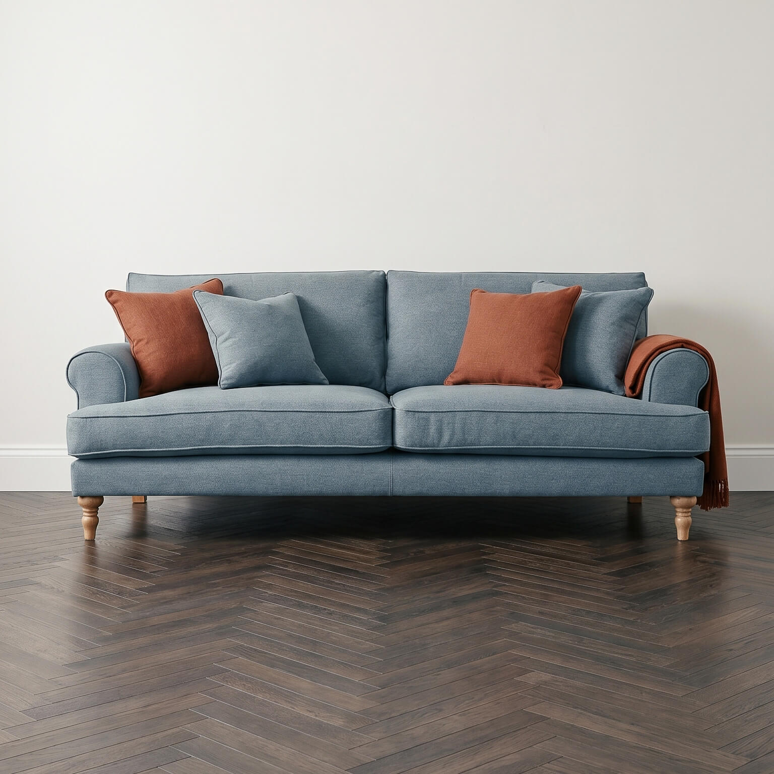 Sany Blue 4 Seater Sofa
