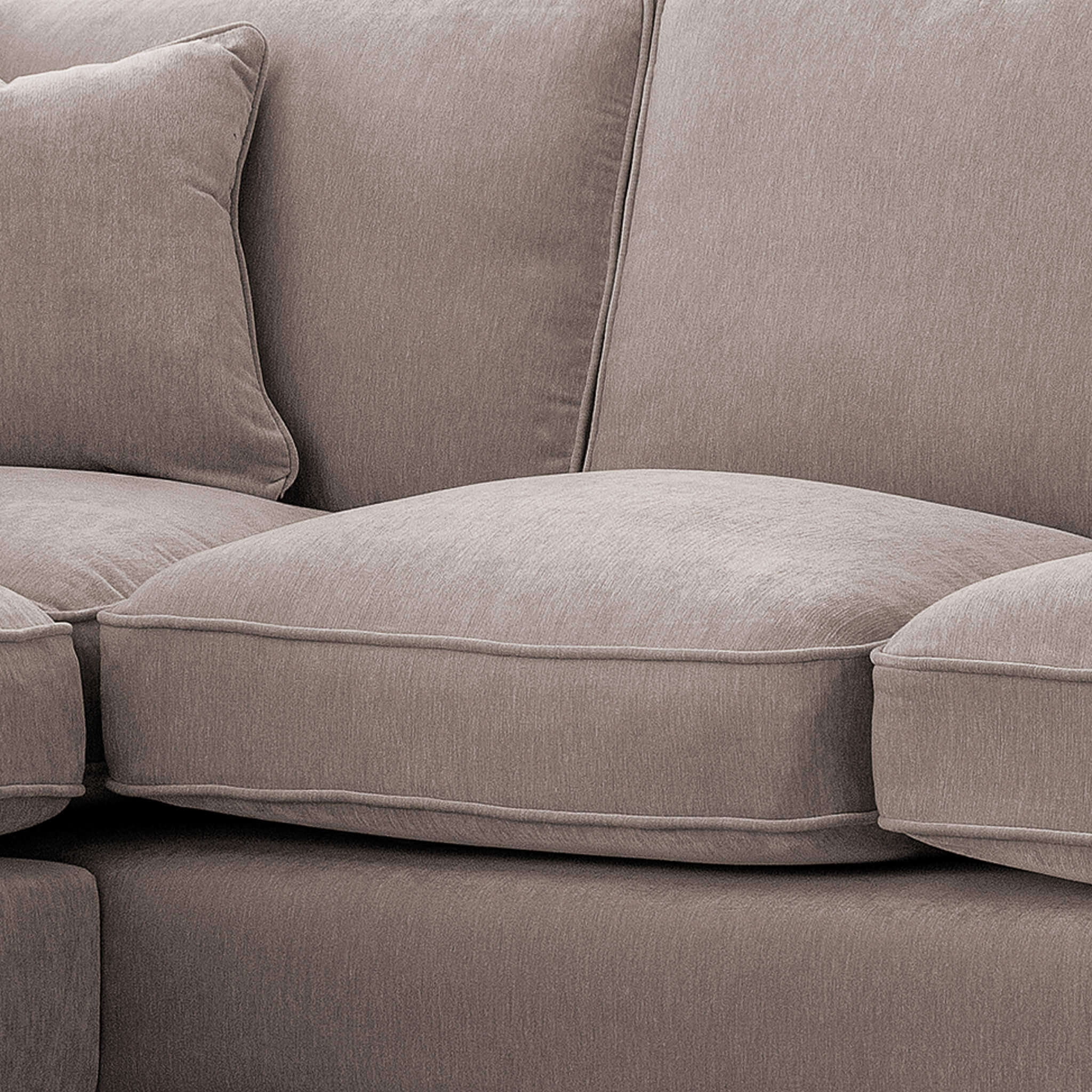 Sharika Beige Left Chaise Corner Sofa