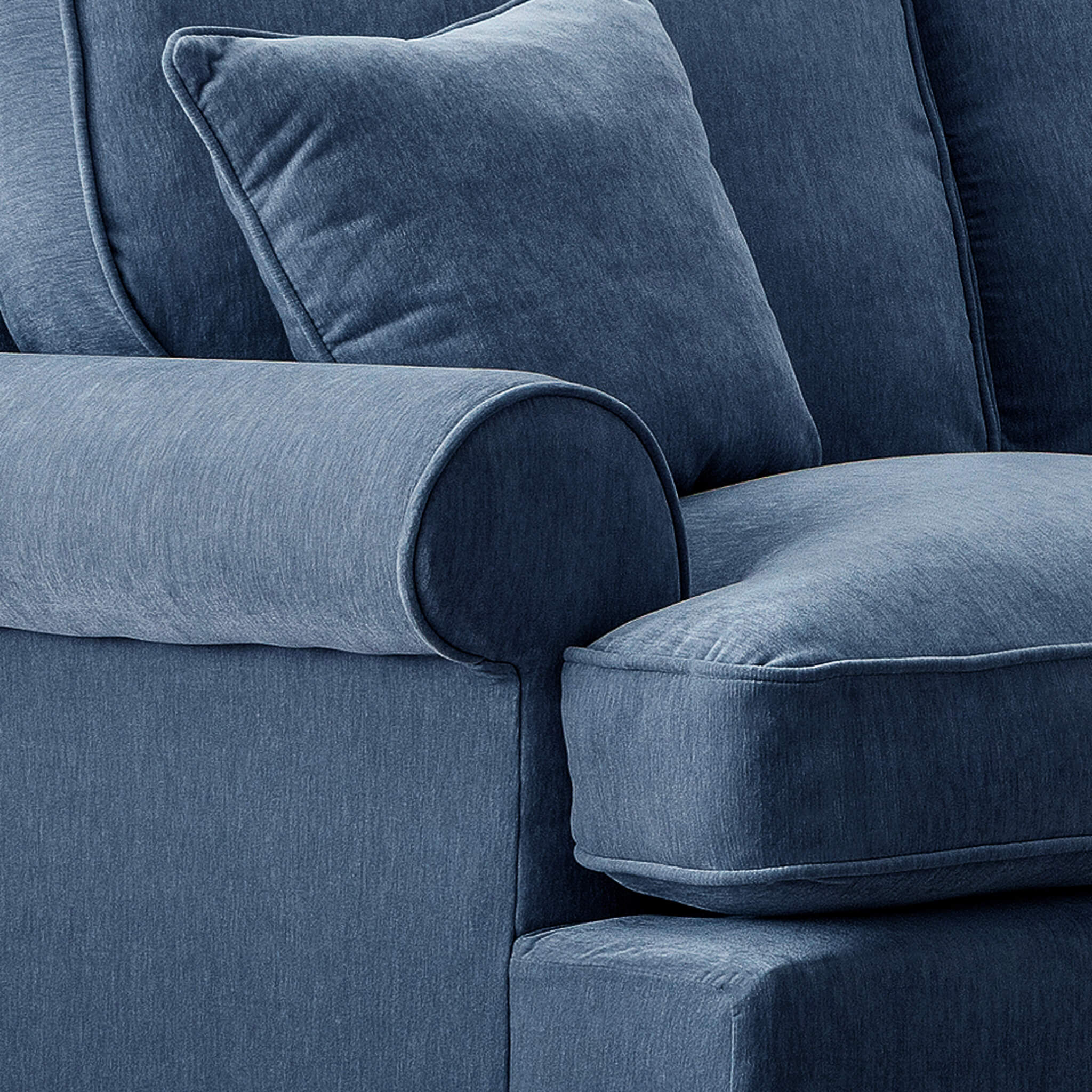 Sharika Blue Left Chaise Corner Sofa