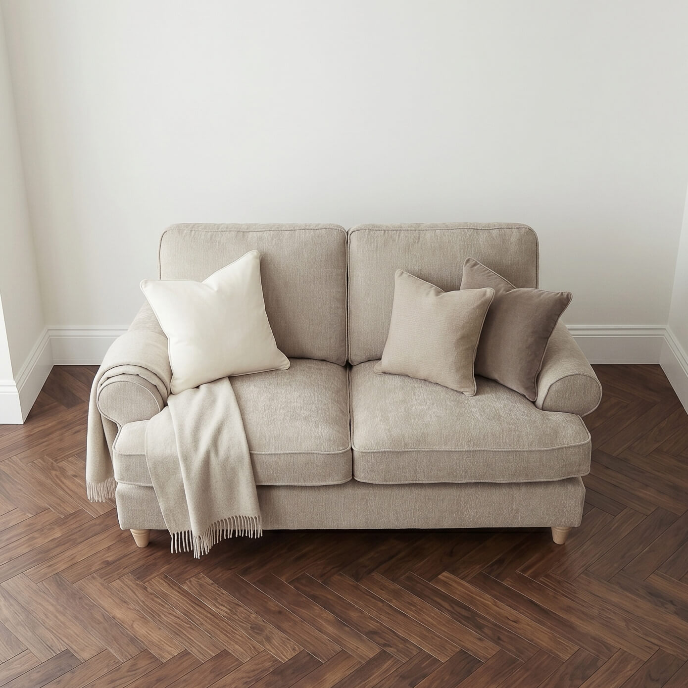 Sharika Beige 2 Seater Sofa