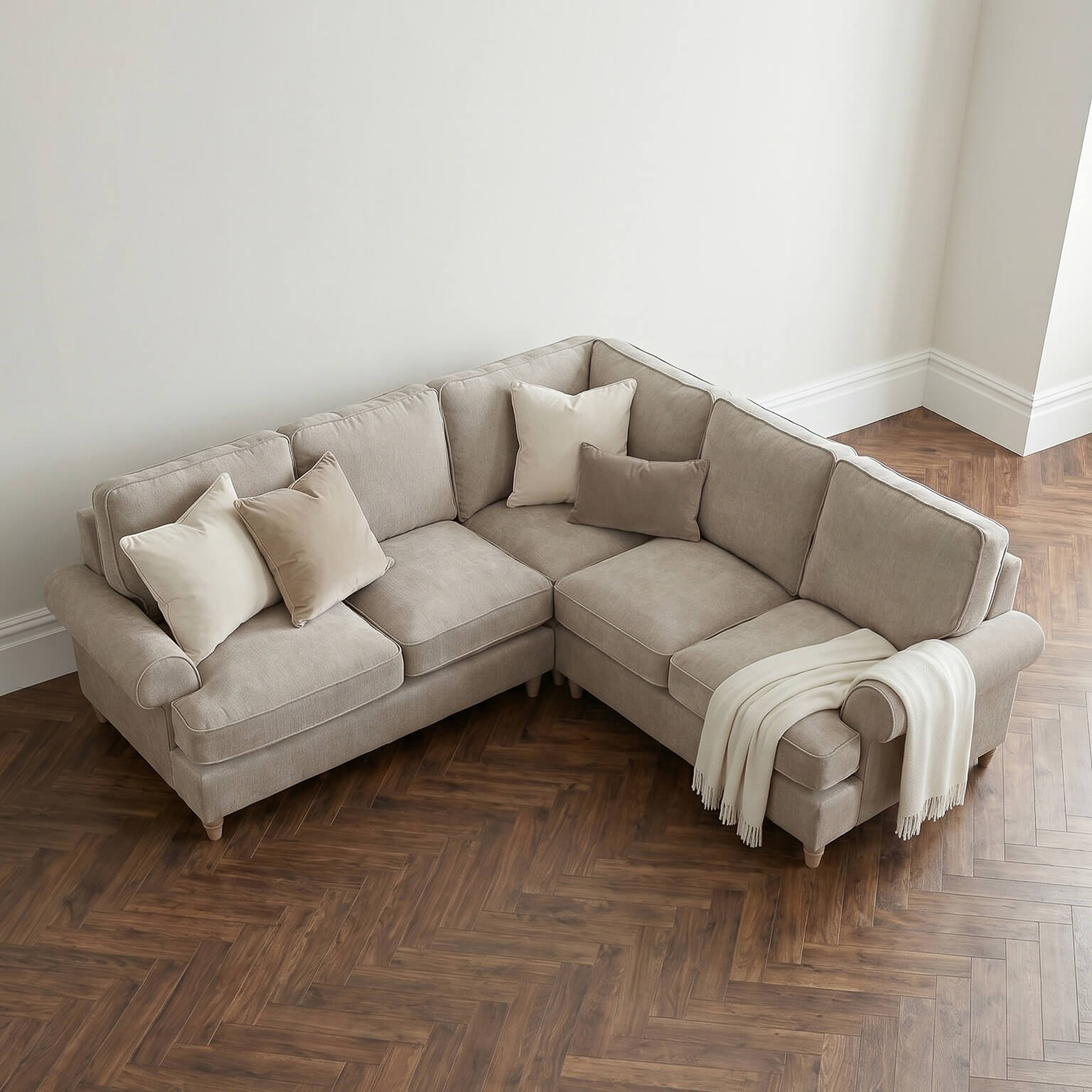Sharika Beige Double Corner Sofa
