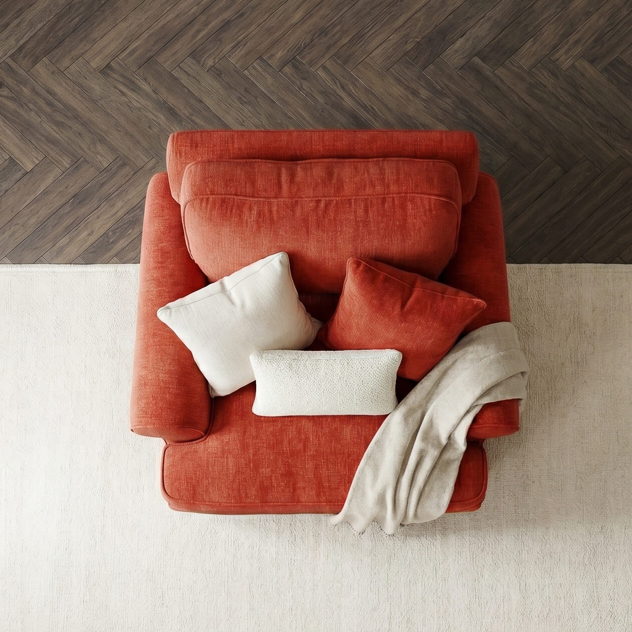 Sharika Red Armchair