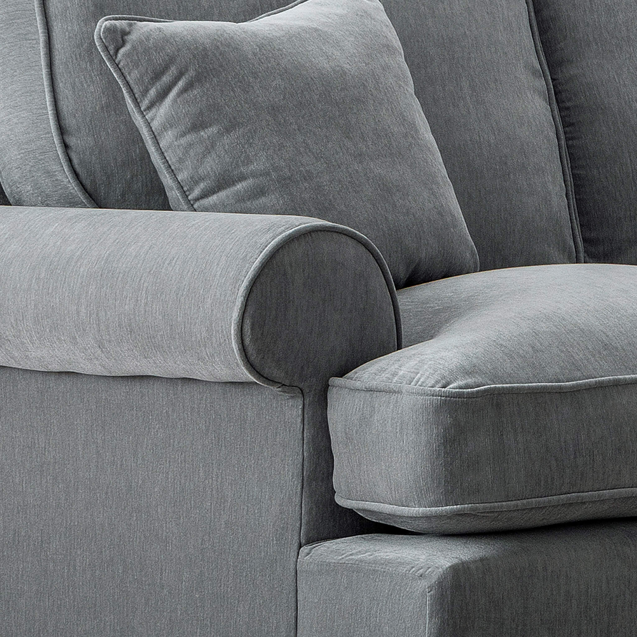 Sharika Grey Left Chaise Corner Sofa
