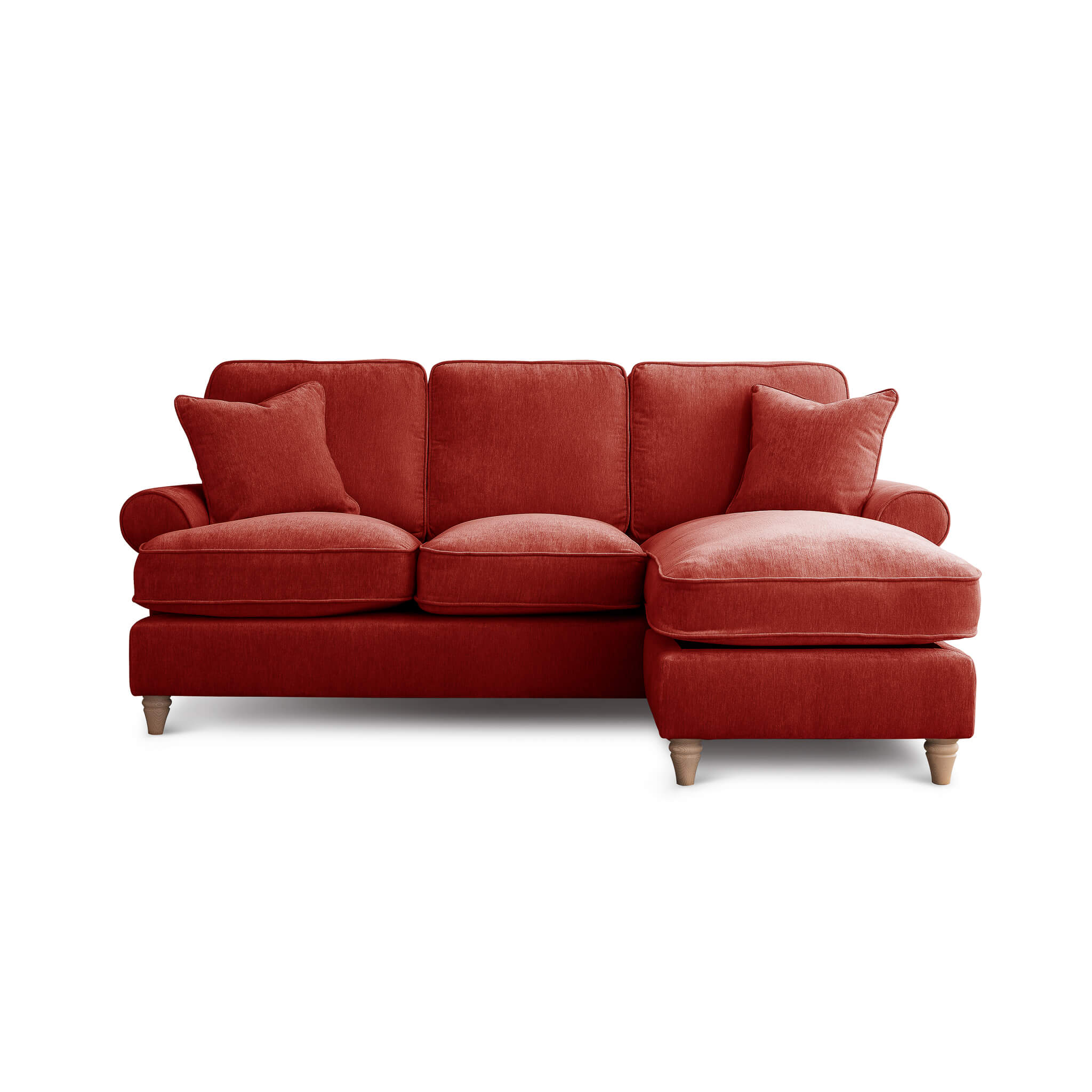 Sharika Red Right Chaise Corner Sofa