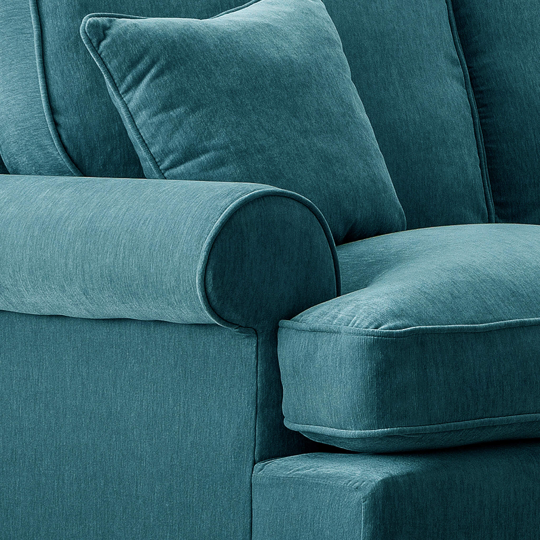 Sharika Teal Right Chaise Corner Sofa