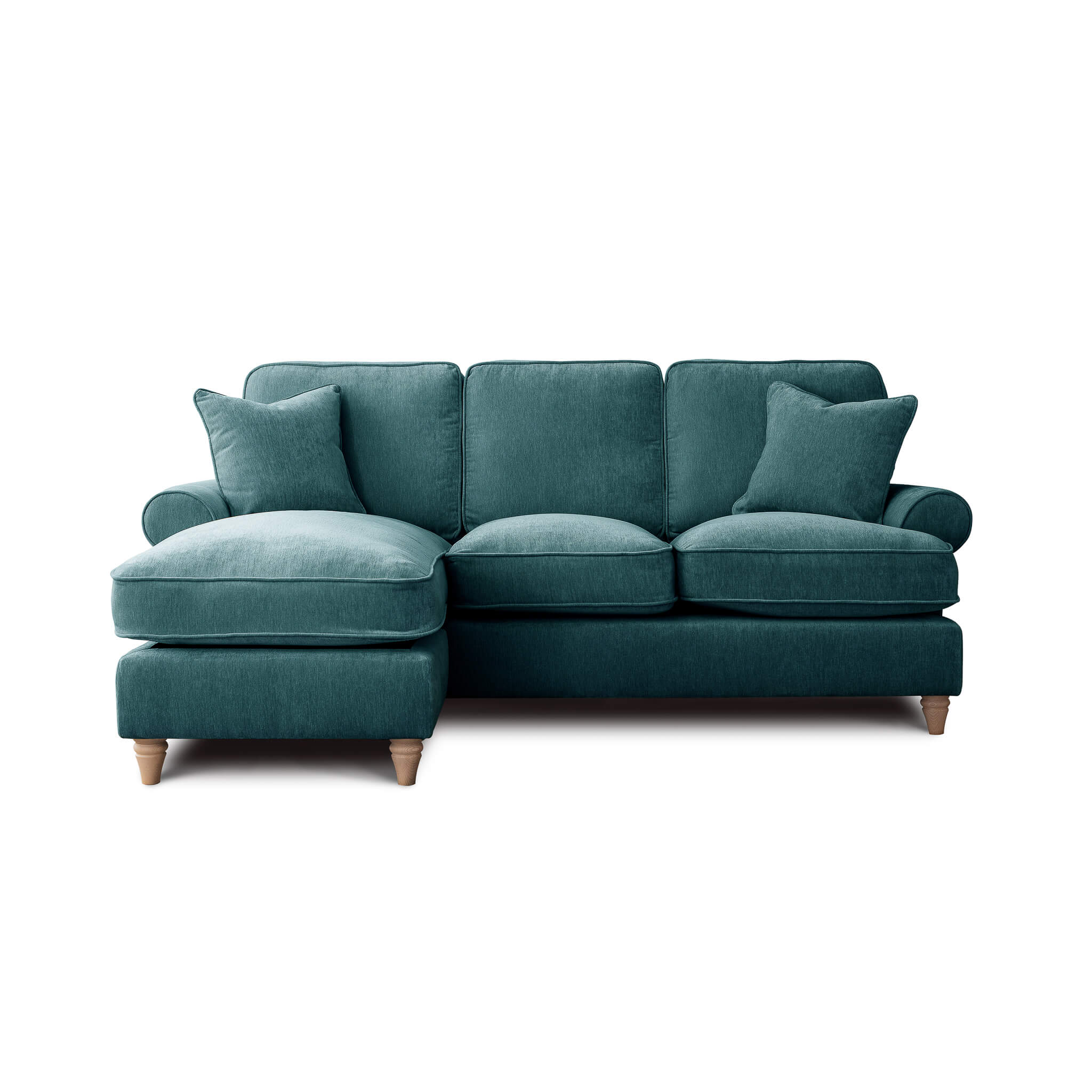 Sharika Teal Left Chaise Corner Sofa