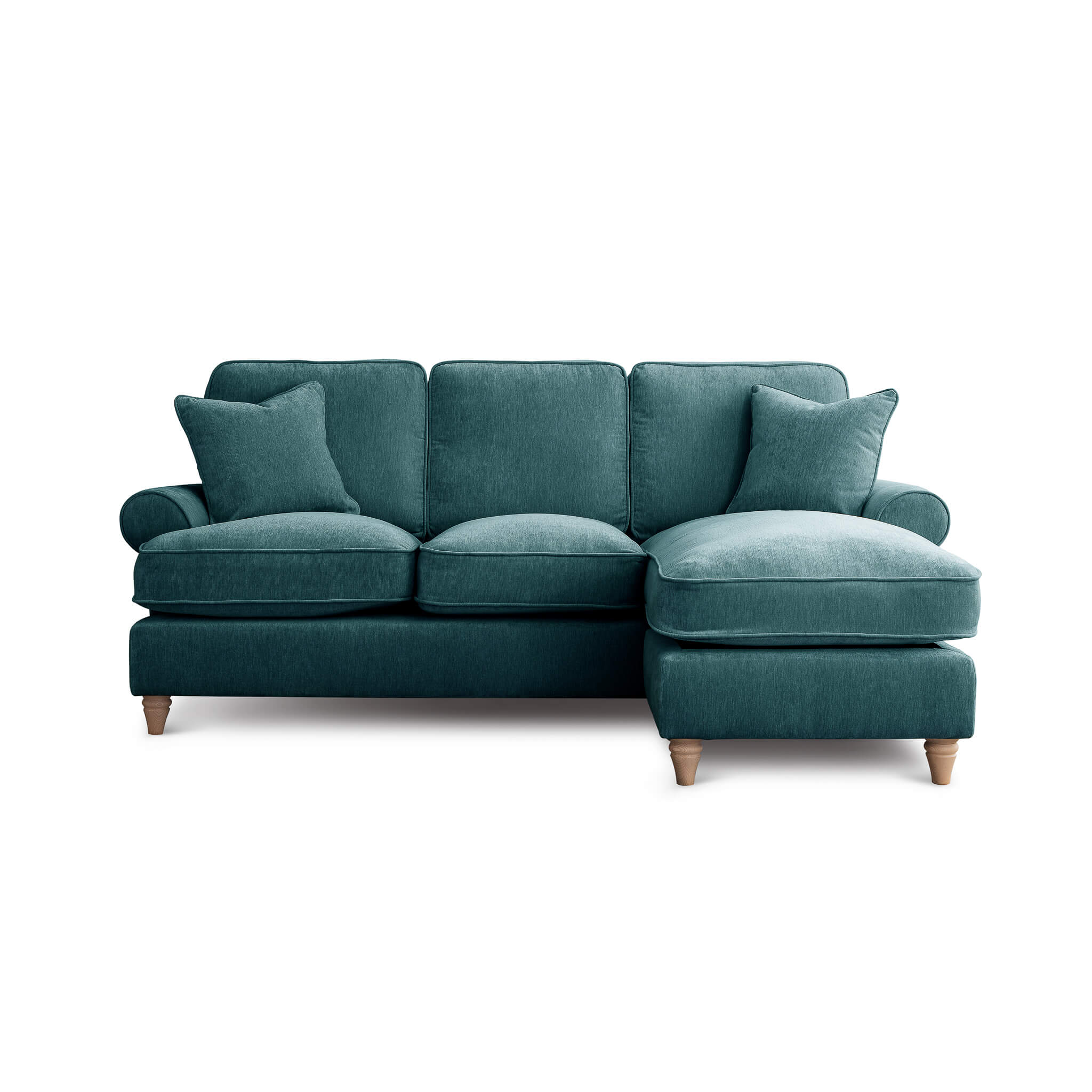 Sharika Teal Right Chaise Corner Sofa
