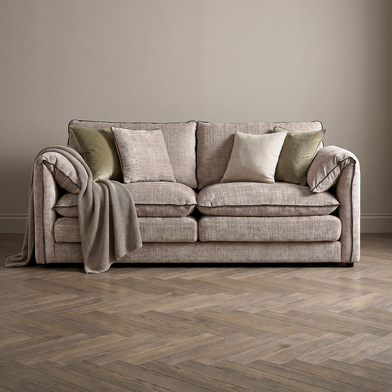 Skye Beige 3 Seater Sofa