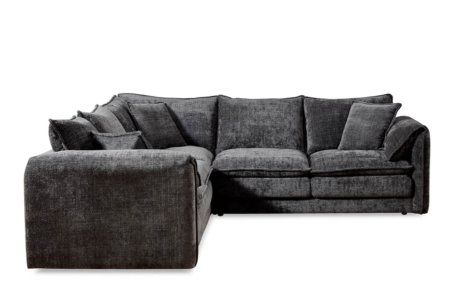 Skye Black Double Corner Sofa