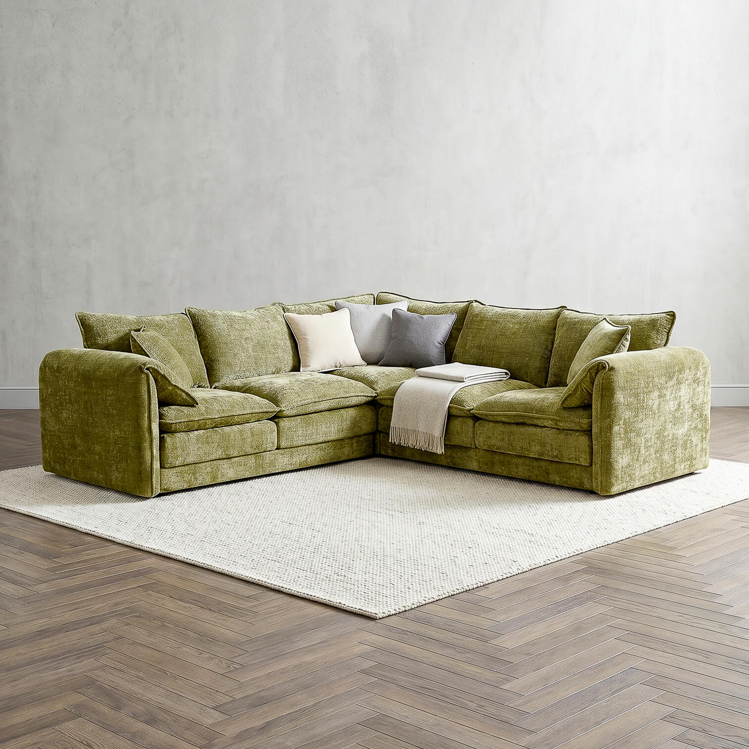 Skye Green Double Corner Sofa