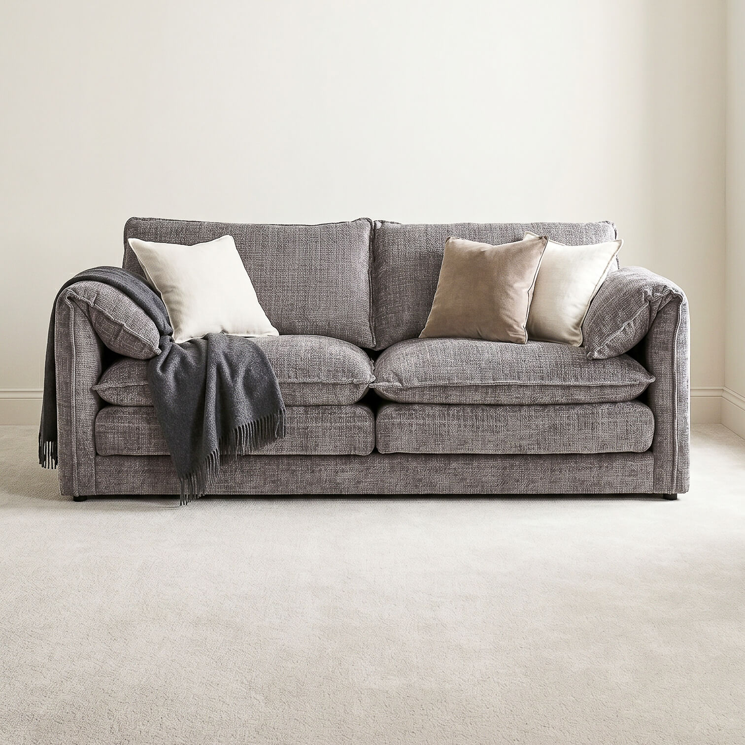 Skye Grey 3 Seater Sofa