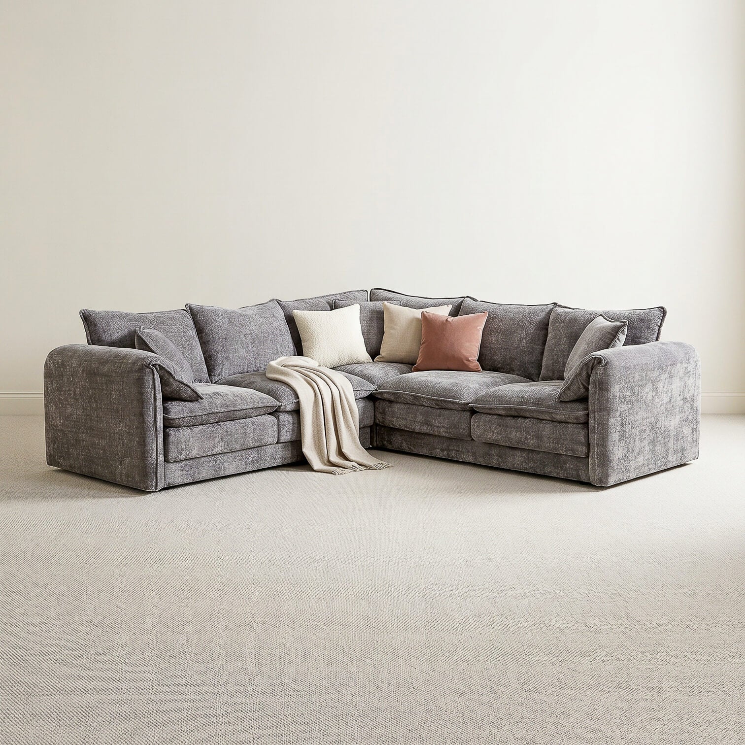 Skye Grey Double Corner Sofa