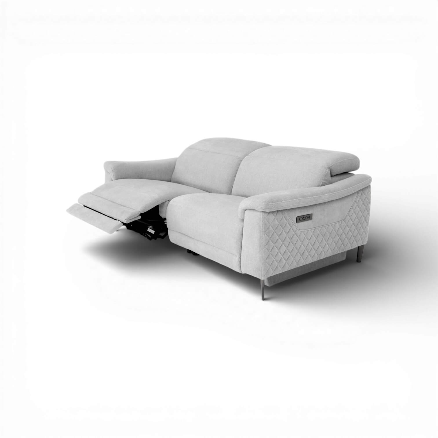 Orbit Grey 3 Seater Power Recliner Sofa