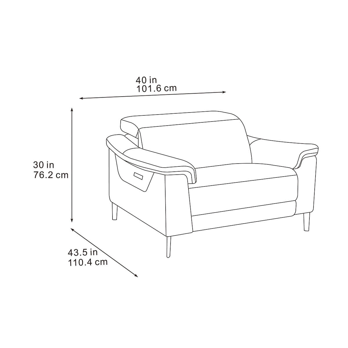 Orbit Grey Power Recliner Armchair