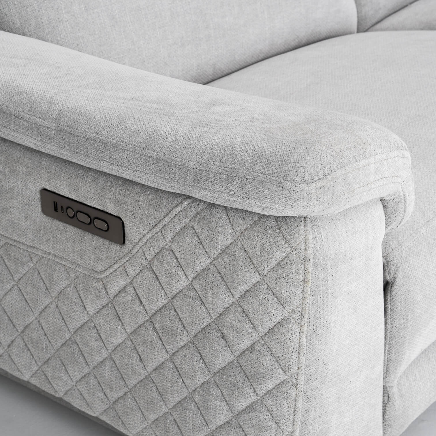 Orbit Grey 3 Seater Power Recliner Sofa