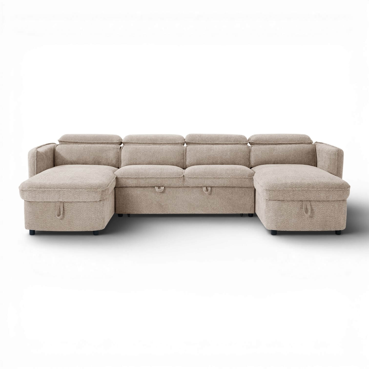 Solara Beige U Shape Corner Sofa