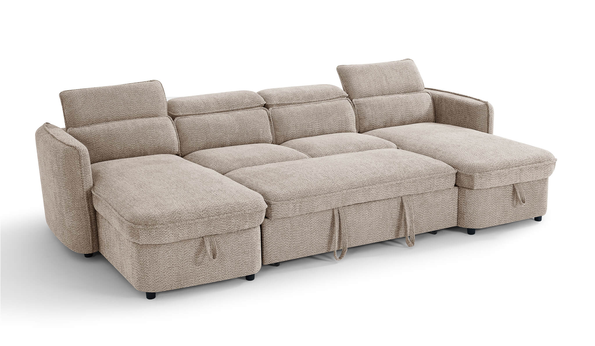 Solara Beige U Shape Corner Sofa