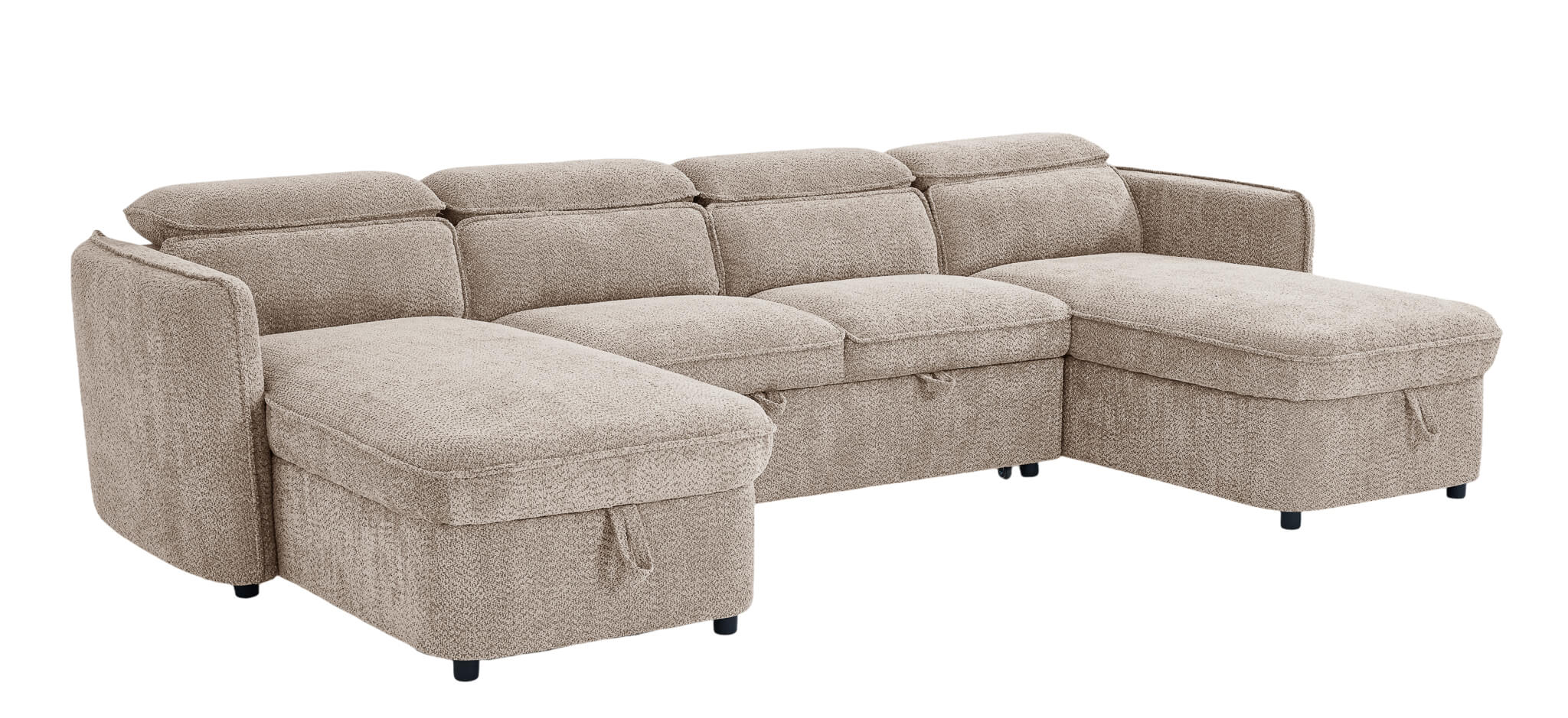 Solara Beige U Shape Corner Sofa