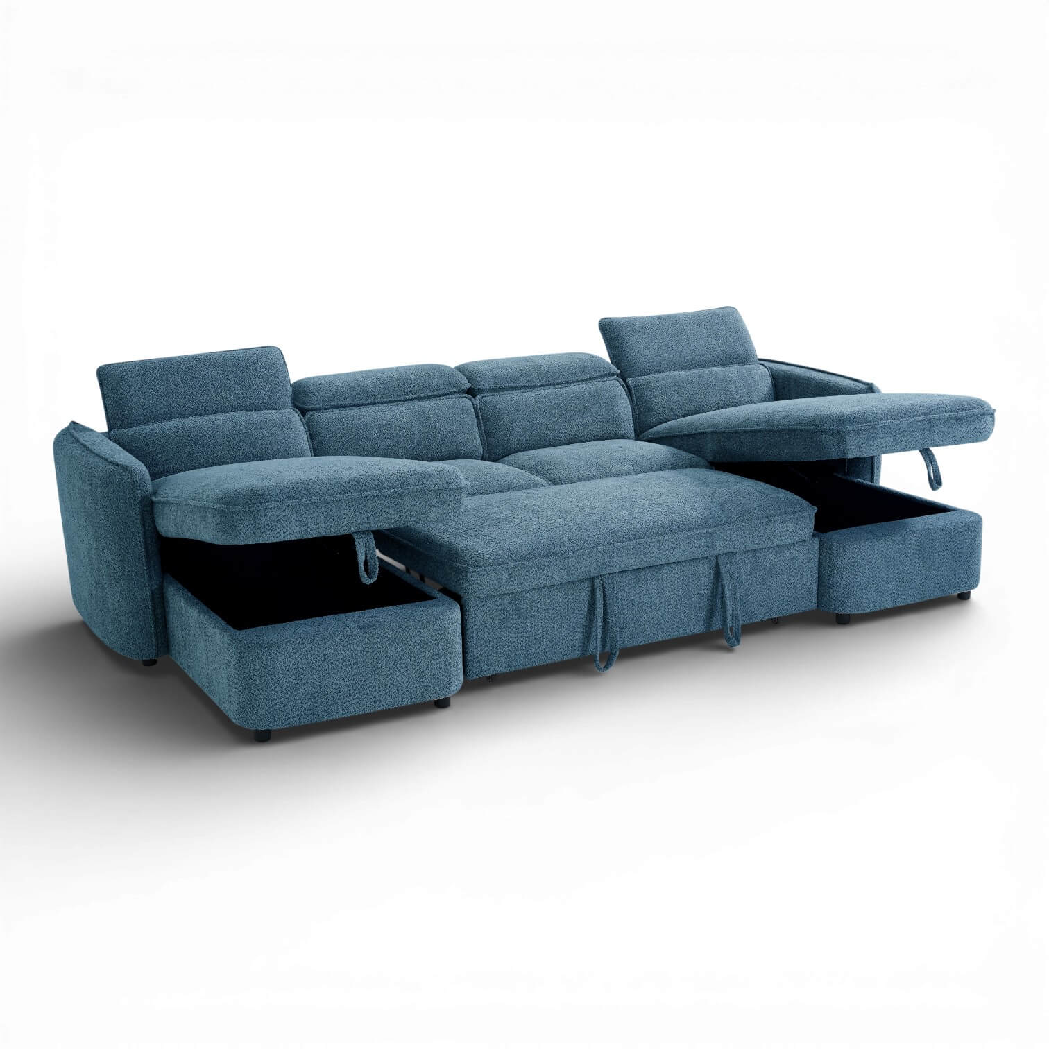 Solara Blue U Shape Corner Sofa