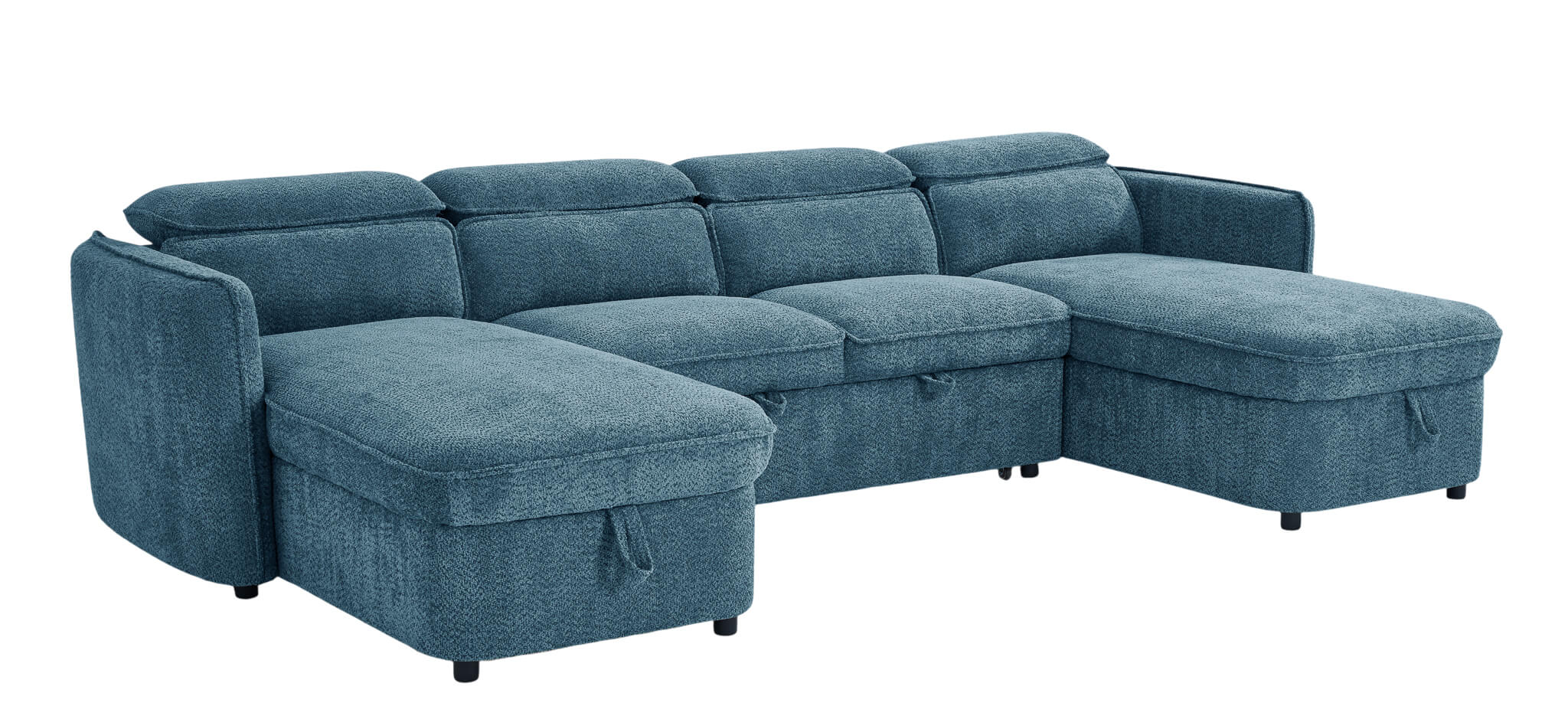 Solara Blue U Shape Corner Sofa