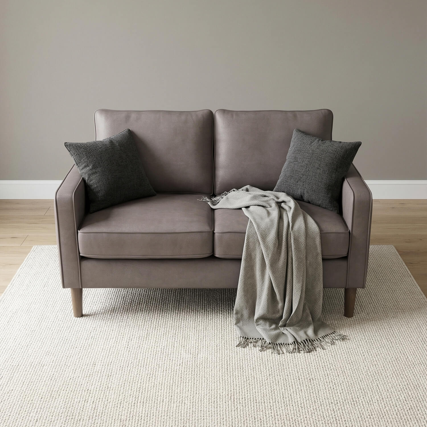 Theo Grey 2 Seater Sofa