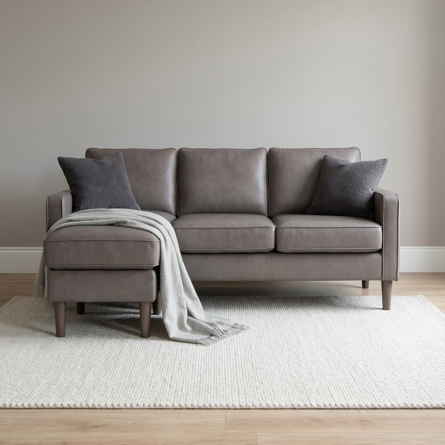 Theo Grey Reversible Corner Sofa