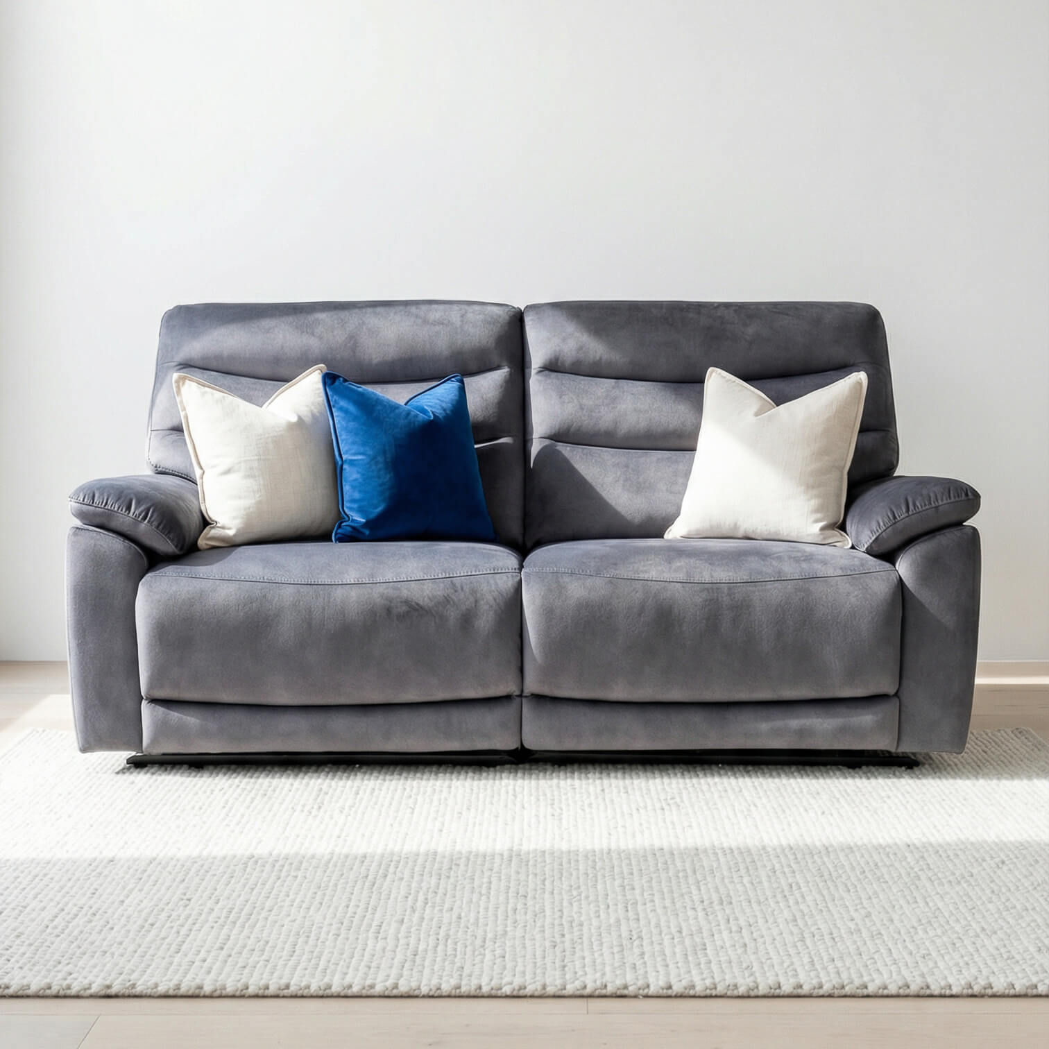 Toledo Grey 3 Seater Power Recliner Sofa