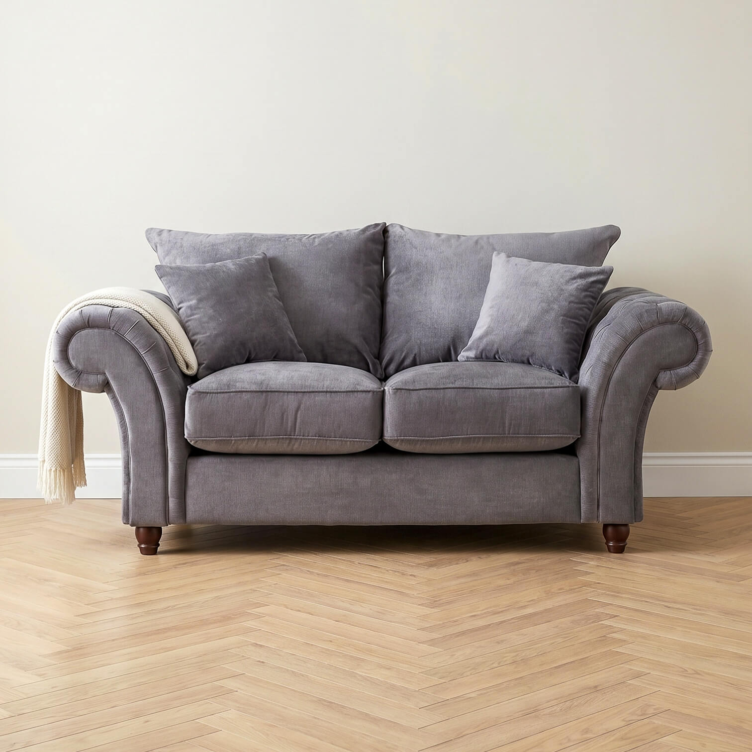 Windsor Grey 2 Seater Sofa