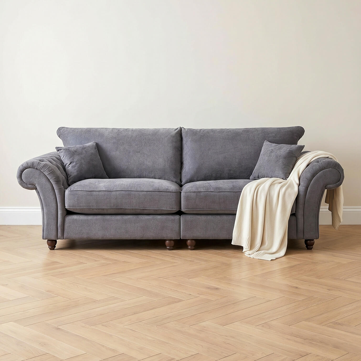 Windsor Grey 4 Seater Sofa