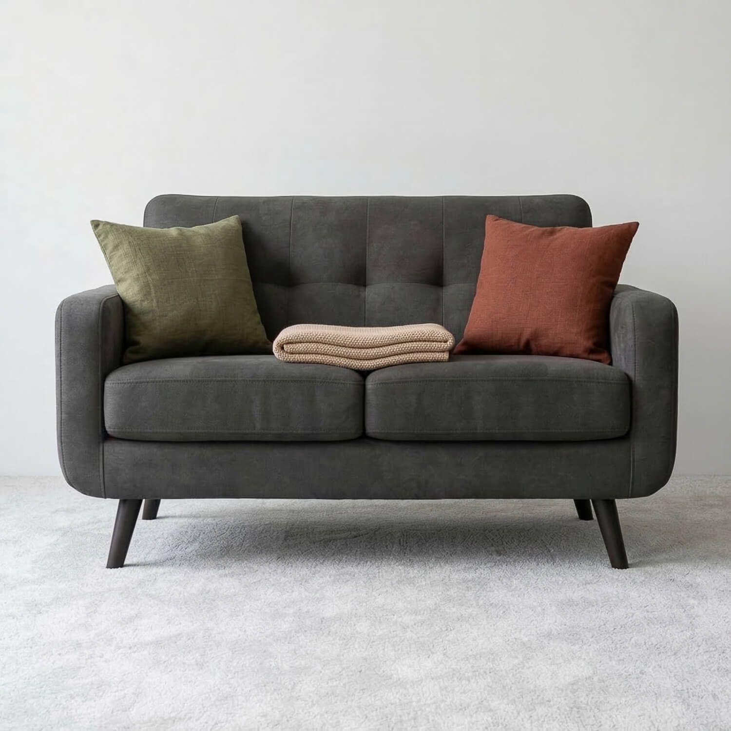 Zeno Grey 2 Seater Sofa