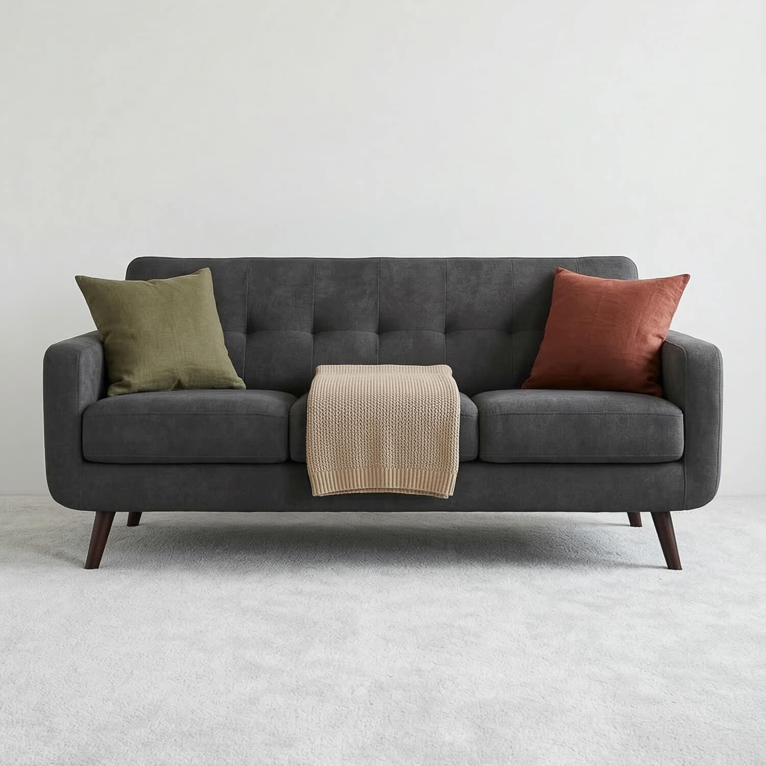 Zeno Grey 3 Seater Sofa