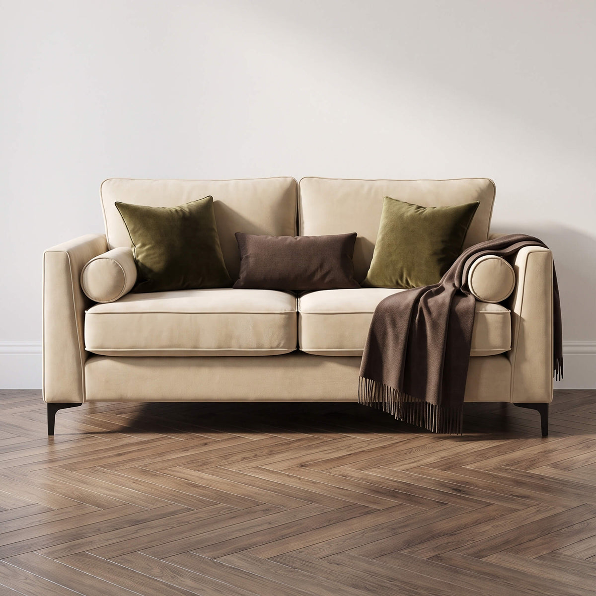 Adam Beige 2 Seater Sofa