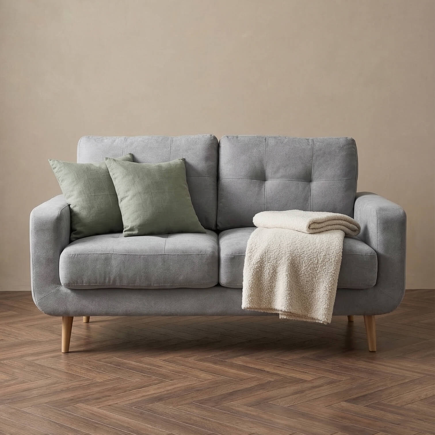 Alara Grey 2 Seater Sofa