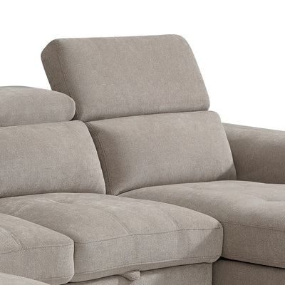 Alaya Beige U Shape Corner Sofa Bed