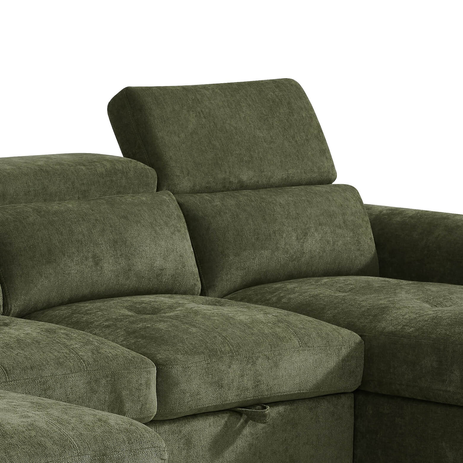 Alaya Green U Shape Corner Sofa Bed