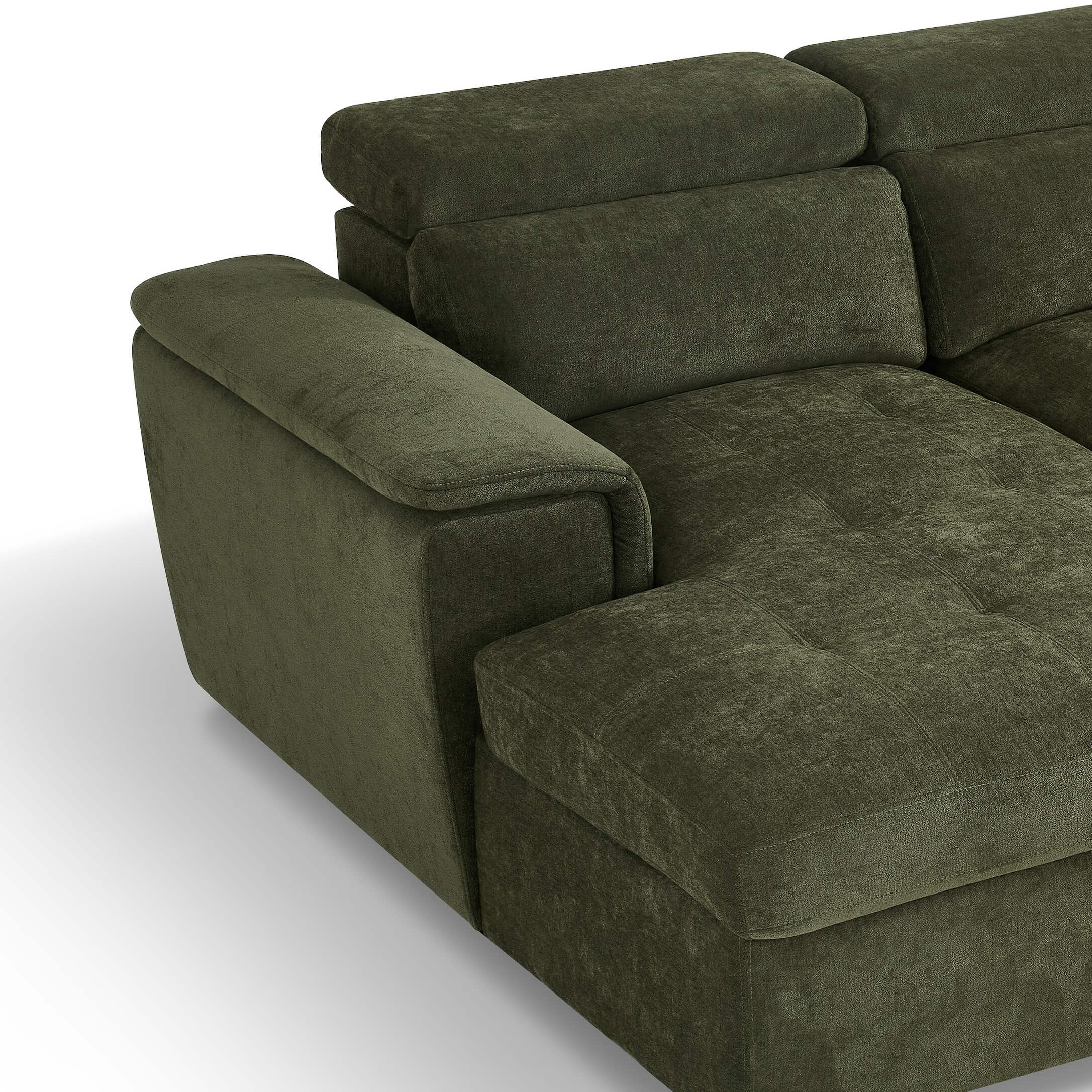 Alaya Green U Shape Corner Sofa Bed