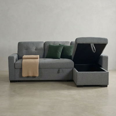 Alven Grey Corner Sofa Bed