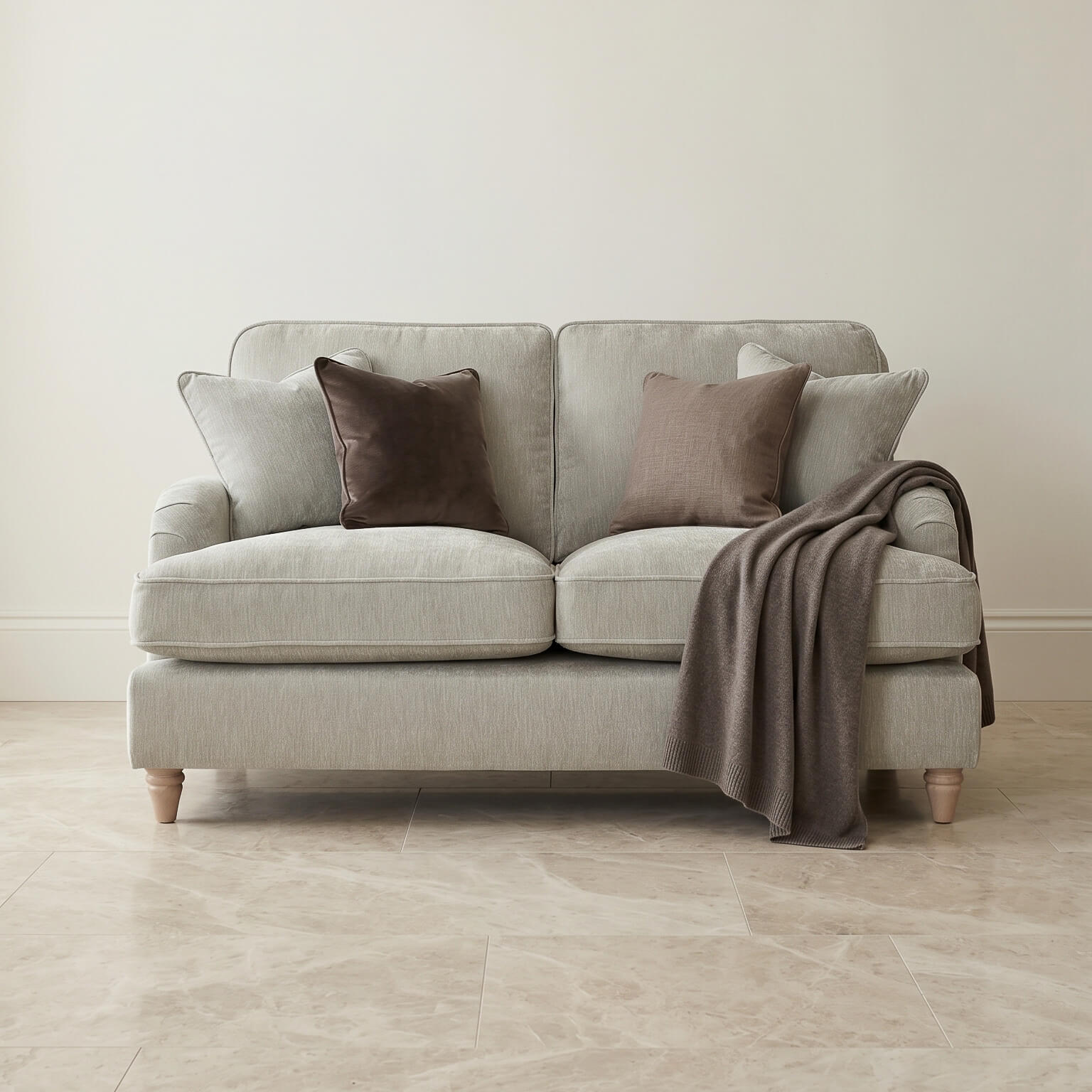 Anika Beige 2 Seater Sofa