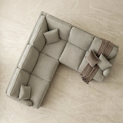 Anika Beige Double Corner Sofa