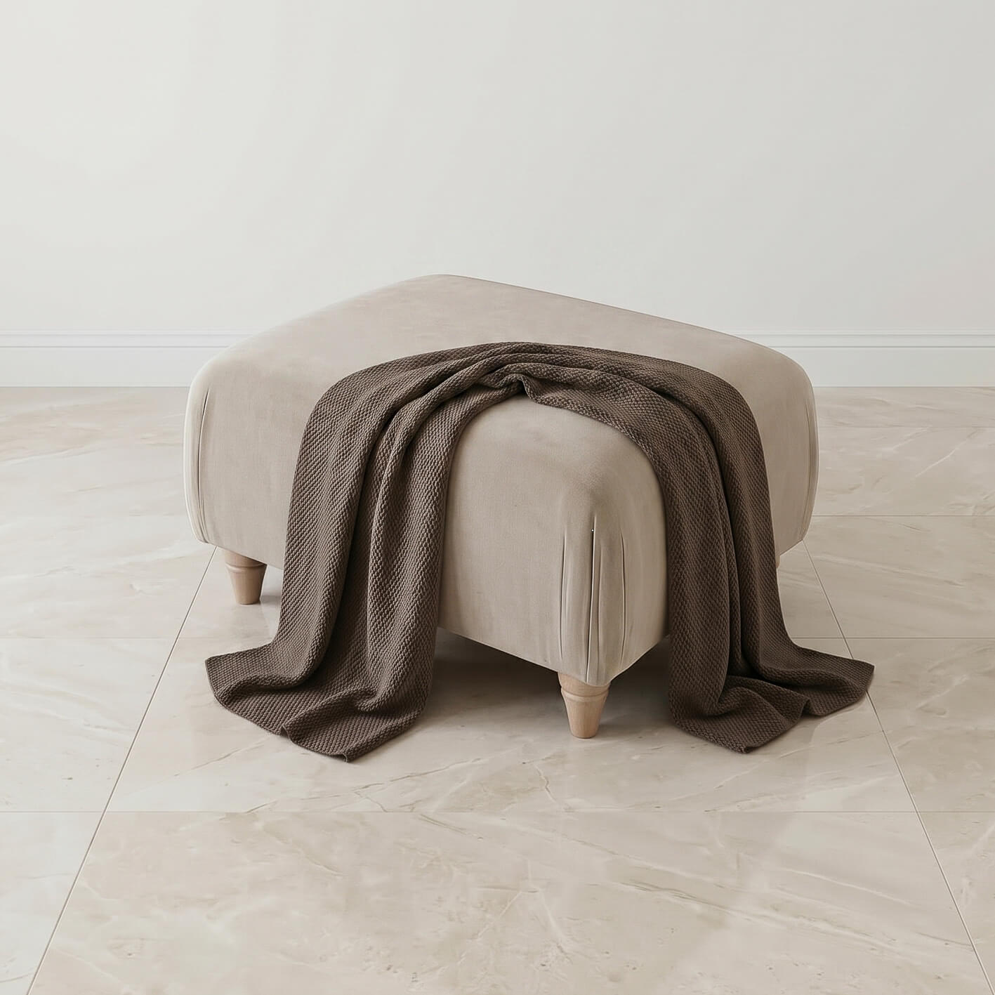 Anika Beige Footstool