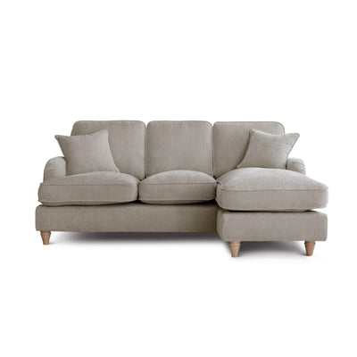 Anika Beige Right Chaise Corner Sofa