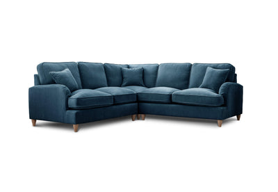Anika Blue Double Corner Sofa