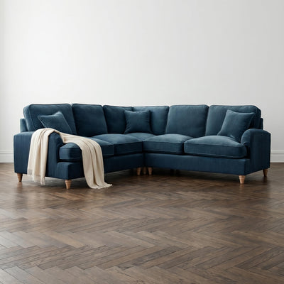 Anika Blue Double Corner Sofa