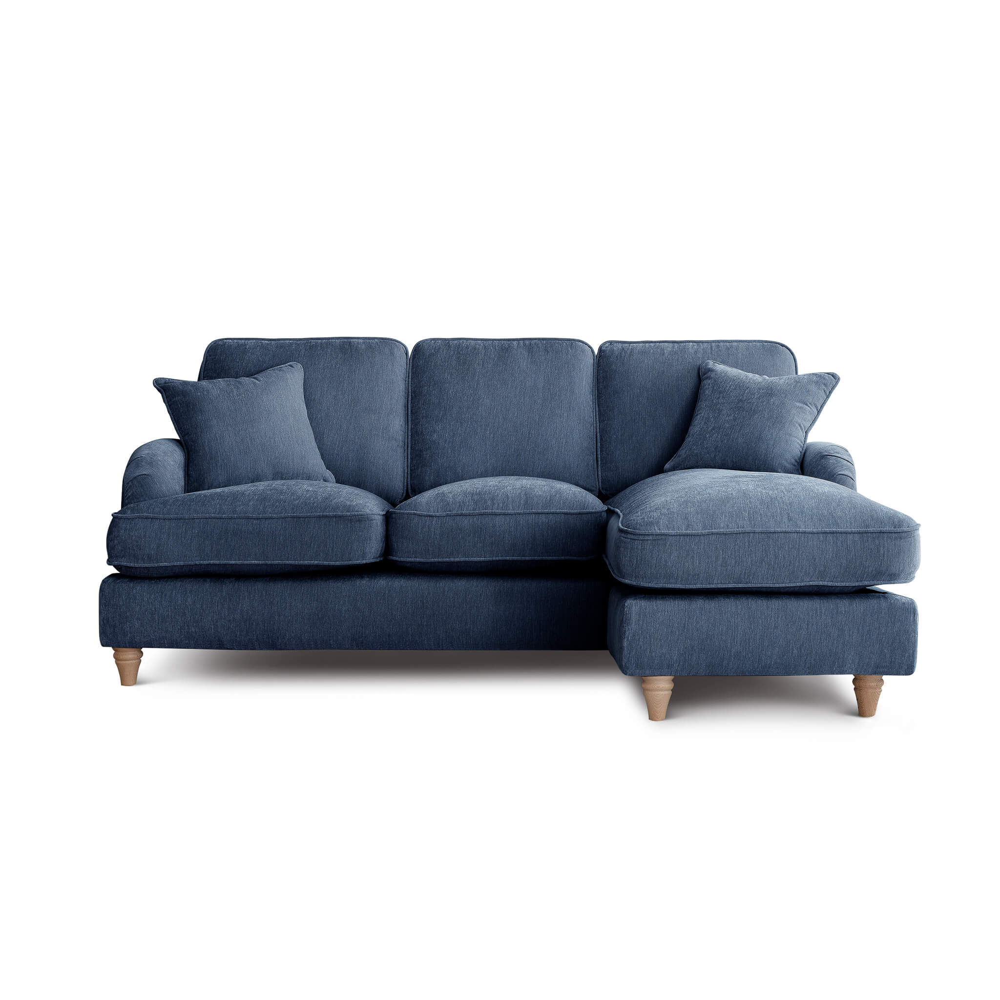 Anika Blue Right Chaise Corner Sofa