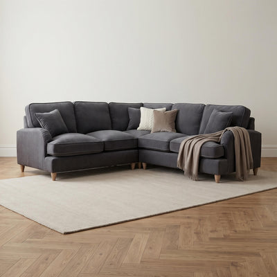Anika Grey Double Corner Sofa