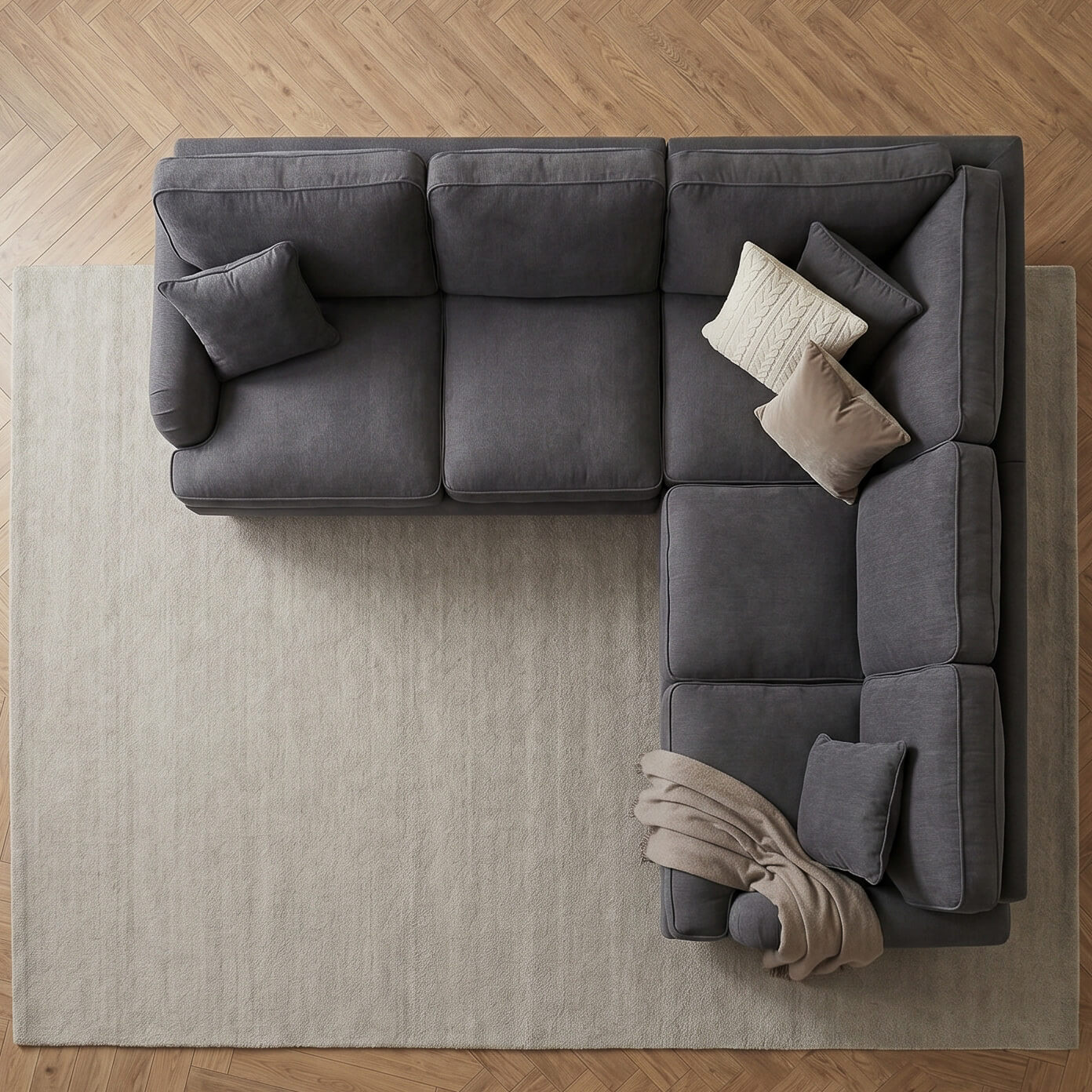 Anika Grey Double Corner Sofa